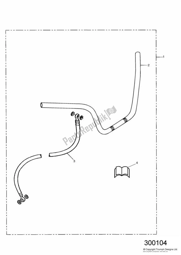 Alle onderdelen voor de Low Handlebar Kit van de Triumph Legend TT 885 1999 - 2001