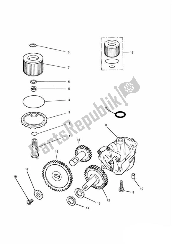 Alle onderdelen voor de Lubrication System van de Triumph Legend TT 885 1999 - 2001