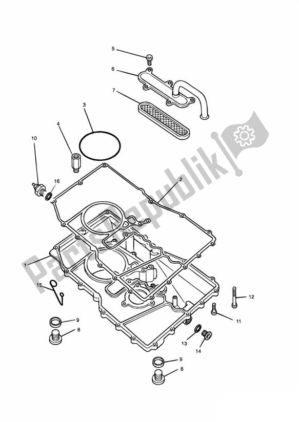 Todas as partes de Sump do Triumph Legend TT 885 1999 - 2001