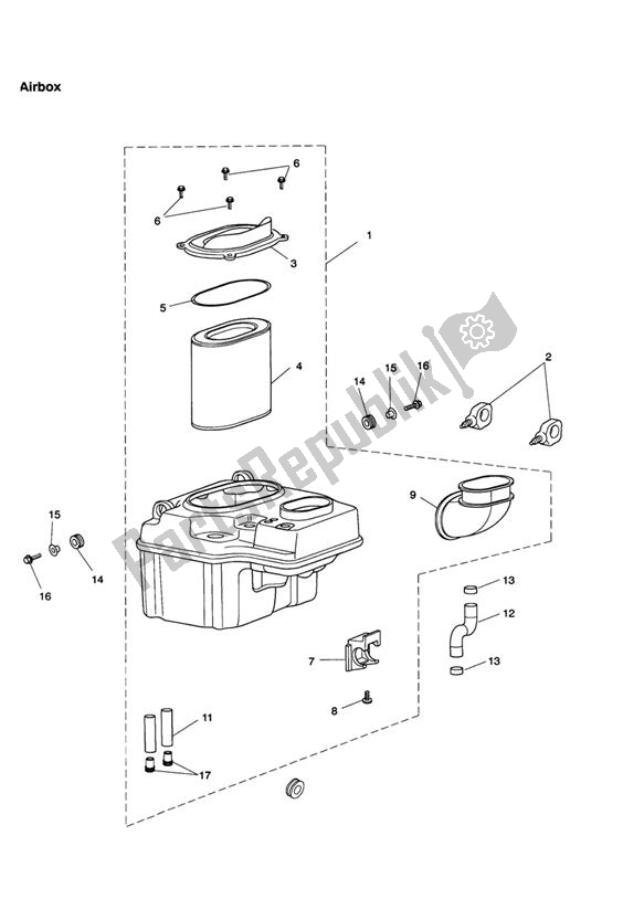 Todas las partes para Caja De Aire de Triumph Rocket III, Classic & Roadster 2300 2005 - 2012