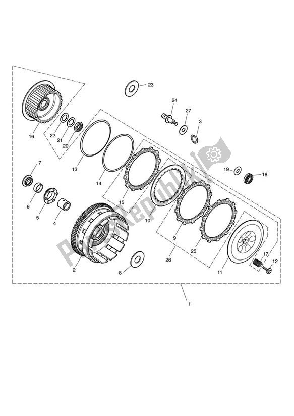 Todas las partes para Embrague de Triumph Rocket III, Classic & Roadster 2300 2005 - 2012