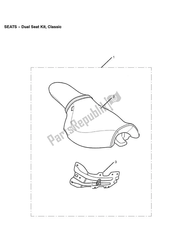 Toutes les pièces pour le Dual Seat Kit, Classic du Triumph Rocket III, Classic & Roadster 2300 2005 - 2012