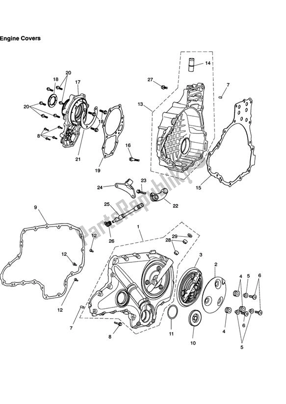 Tutte le parti per il Coperture Del Motore del Triumph Rocket III, Classic & Roadster 2300 2005 - 2012