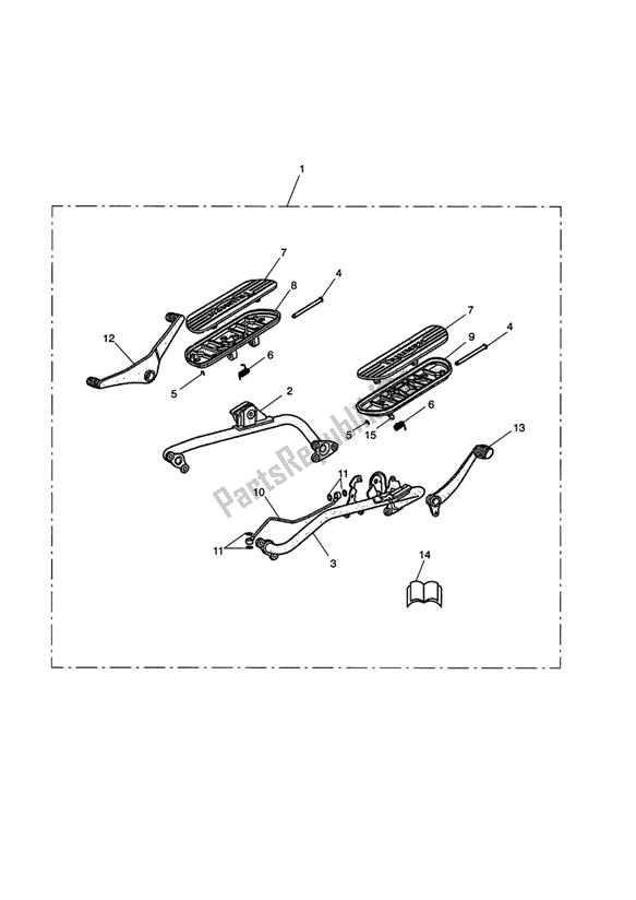 Todas las partes para Footboards/rocker Lever Kit - Classic - Rocket Iii & Classic Only de Triumph Rocket III, Classic & Roadster 2300 2005 - 2012