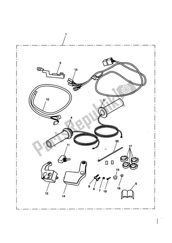 Toutes les pièces pour le Heated Grip Kit >237540 du Triumph Rocket III, Classic & Roadster 2300 2005 - 2012