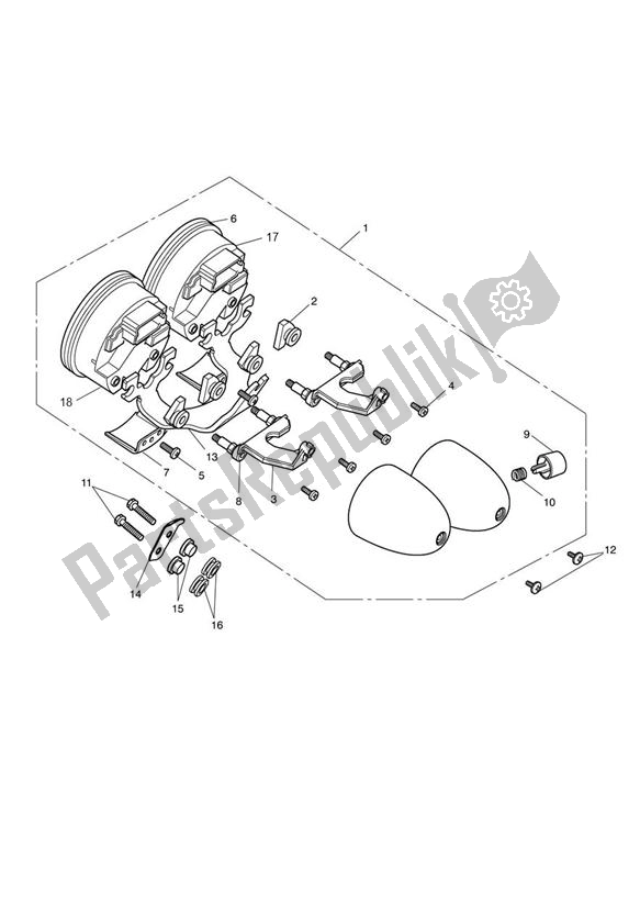 Toutes les pièces pour le Instruments - Roadster du Triumph Rocket III, Classic & Roadster 2300 2005 - 2012