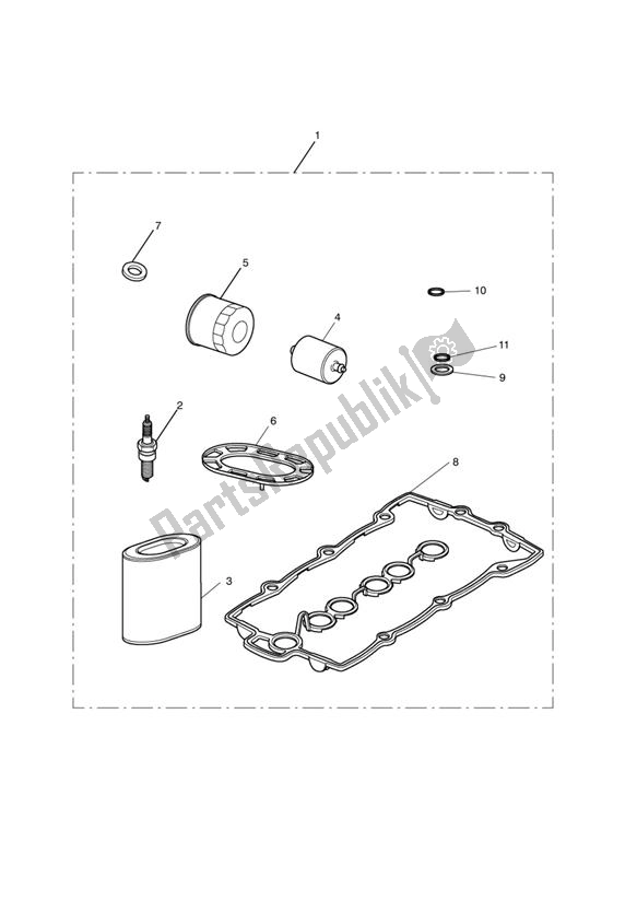 Todas las partes para Kits De Servicio de Triumph Rocket III, Classic & Roadster 2300 2005 - 2012