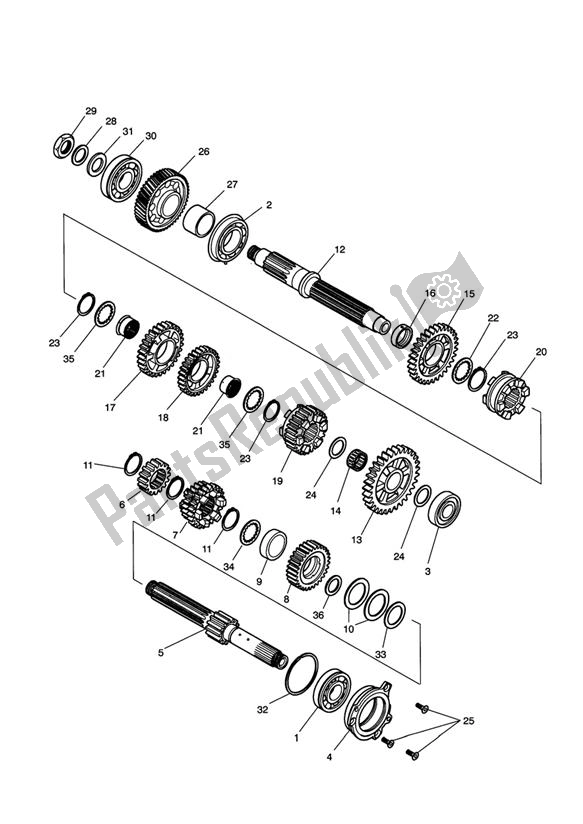 Tutte le parti per il Trasmissione del Triumph Rocket III, Classic & Roadster 2300 2005 - 2012
