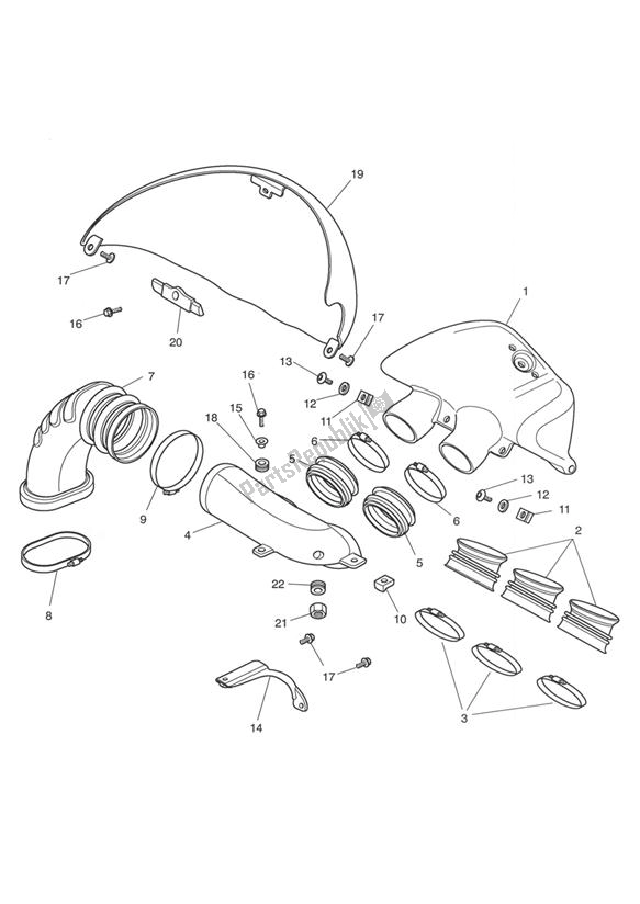 Todas las partes para Airbox Cont? D.... De Triumph Rocket III, Classic & Roadster 2300 2005 - 2012