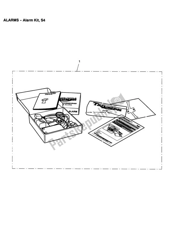 All parts for the Alarm Kit, Type T, S4 of the Triumph Rocket III, Classic & Roadster 2300 2005 - 2012