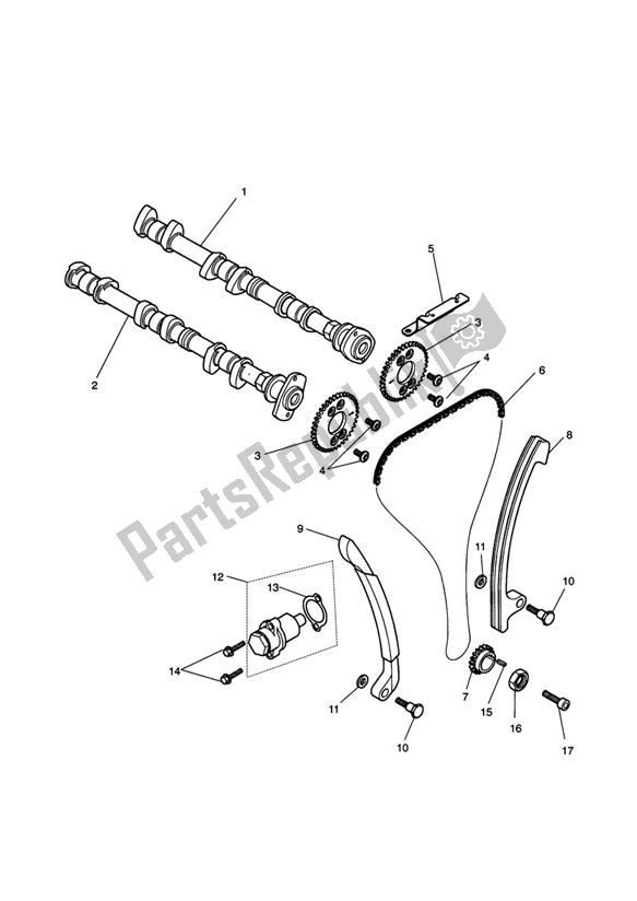 All parts for the Camshaft & Camshaft Drive of the Triumph Rocket III, Classic & Roadster 2300 2005 - 2012