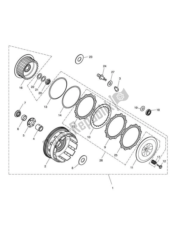 Todas las partes para Embrague de Triumph Rocket III, Classic & Roadster 2300 2005 - 2012