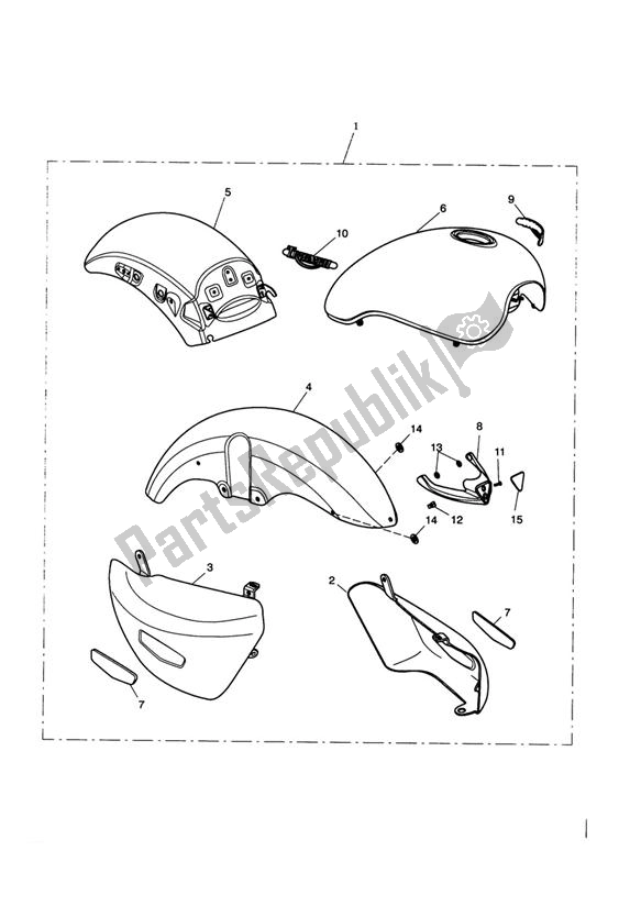 Tutte le parti per il Custom Paint Kit del Triumph Rocket III, Classic & Roadster 2300 2005 - 2012