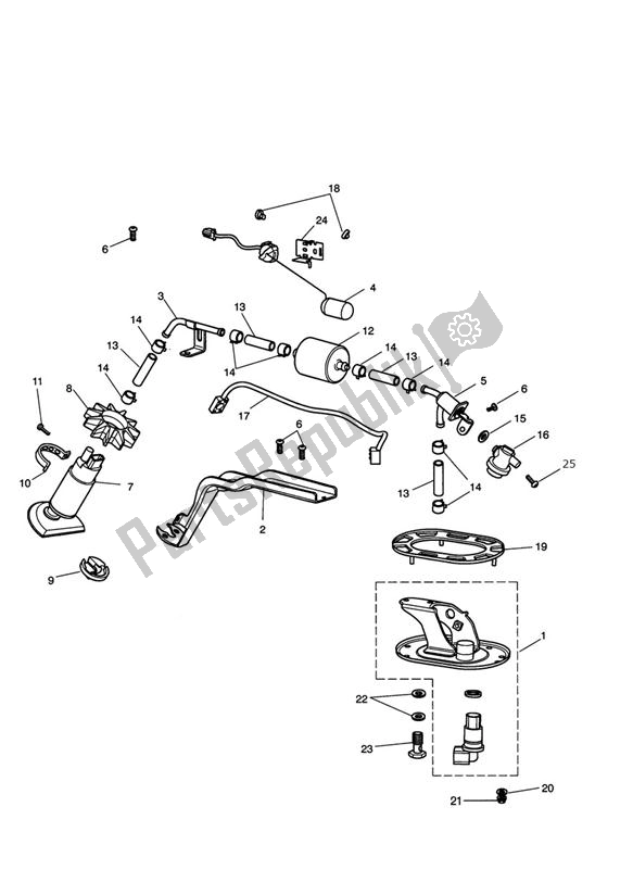 Todas las partes para Fuel Pump & Filter de Triumph Rocket III, Classic & Roadster 2300 2005 - 2012