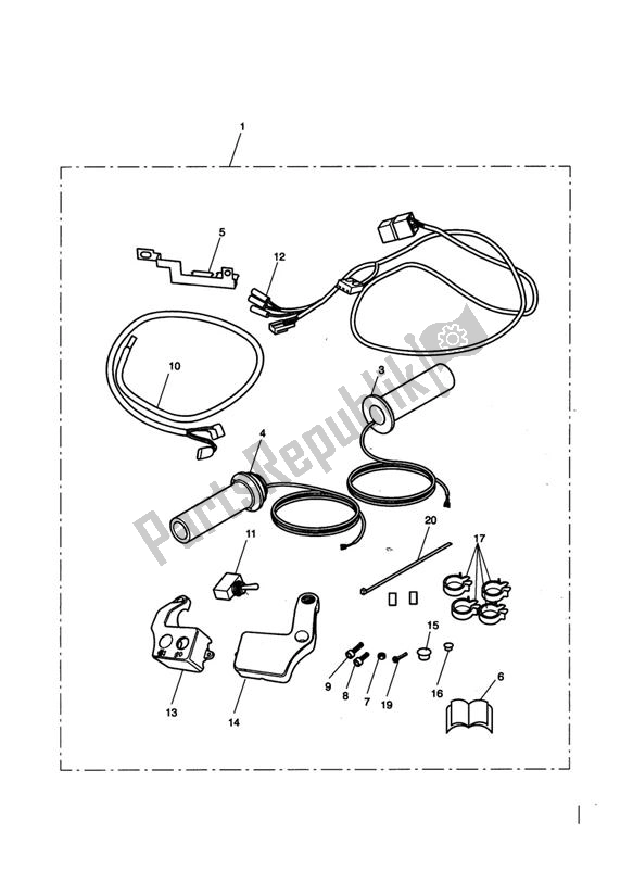 Todas las partes para Heated Grip Kit >237540 de Triumph Rocket III, Classic & Roadster 2300 2005 - 2012