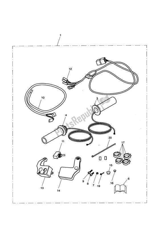 Todas las partes para Heated Grip Kit 237541> de Triumph Rocket III, Classic & Roadster 2300 2005 - 2012