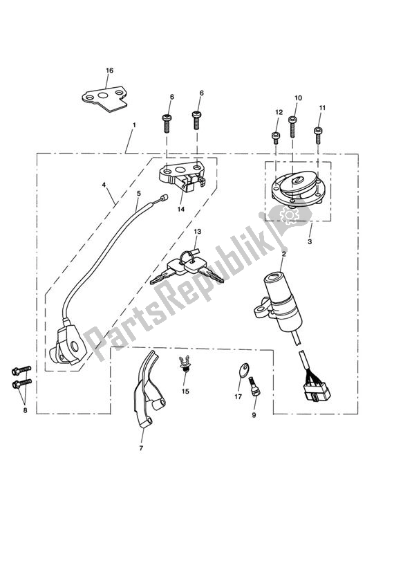 Tutte le parti per il Ignition Switch & Lock Set > 343680 del Triumph Rocket III, Classic & Roadster 2300 2005 - 2012