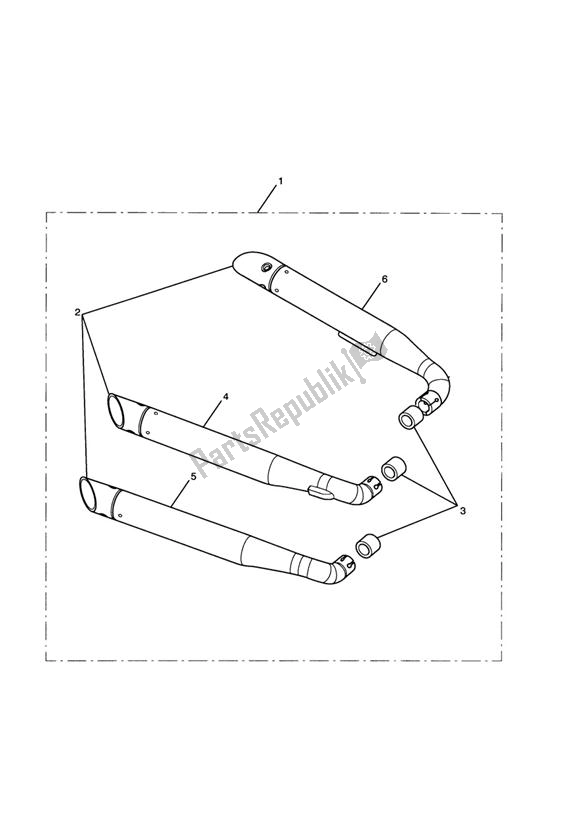 Tutte le parti per il Silencer Kit Stage 1 del Triumph Rocket III, Classic & Roadster 2300 2005 - 2012