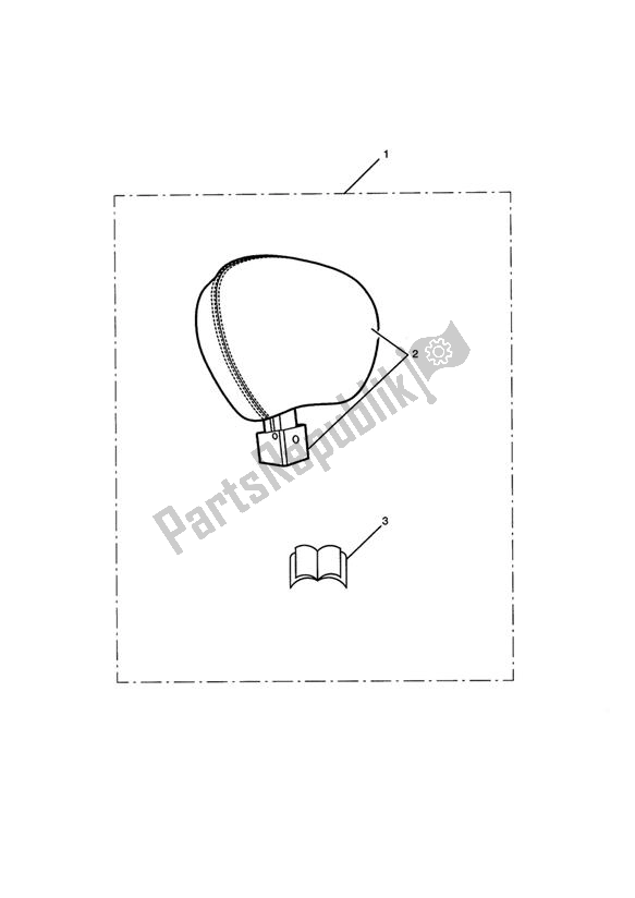 Todas las partes para Backrest, Adjustable Rider Kit de Triumph Rocket III Touring 2300 2008 - 2013