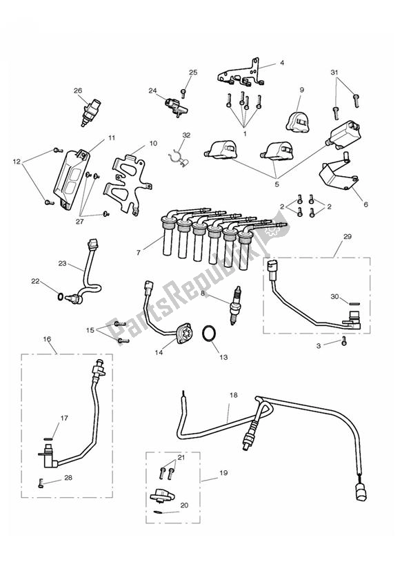 All parts for the Engine Management System of the Triumph Rocket III Touring 2300 2008 - 2013