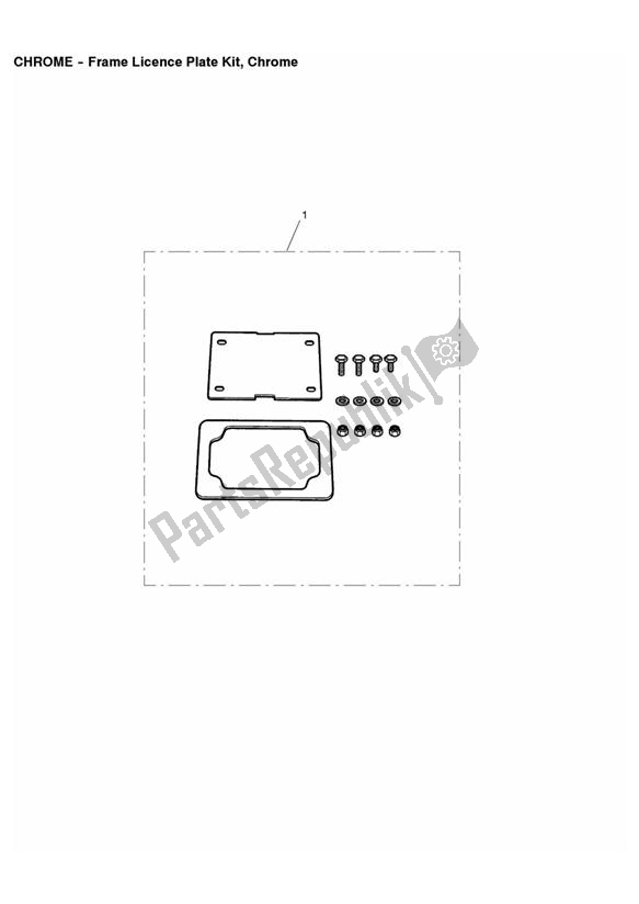 All parts for the Frame Licence Plate Kit of the Triumph Rocket III Touring 2300 2008 - 2013