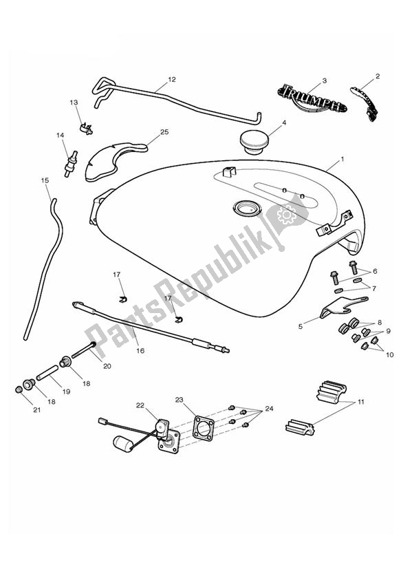 All parts for the Fuel Tank & Fittings of the Triumph Rocket III Touring 2300 2008 - 2013