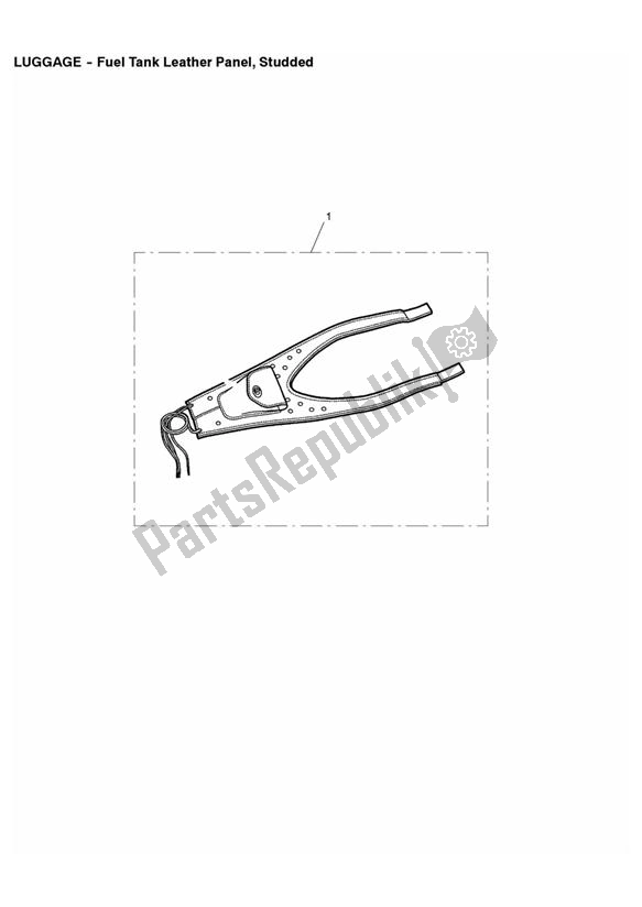 All parts for the Fuel Tank Leather Panel, Studded of the Triumph Rocket III Touring 2300 2008 - 2013