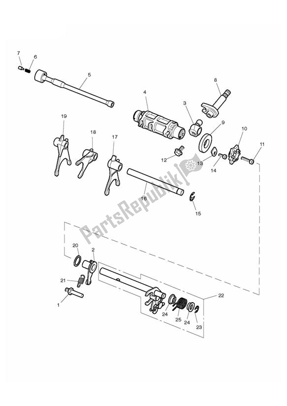 Todas las partes para Gear Selectors de Triumph Rocket III Touring 2300 2008 - 2013