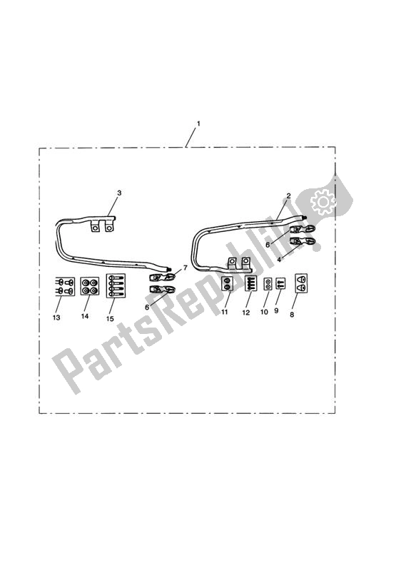 Alle onderdelen voor de Guard Rails, Pannier, Kit van de Triumph Rocket III Touring 2300 2008 - 2013