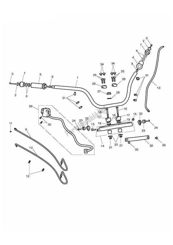 All parts for the Handlebars & Switches of the Triumph Rocket III Touring 2300 2008 - 2013