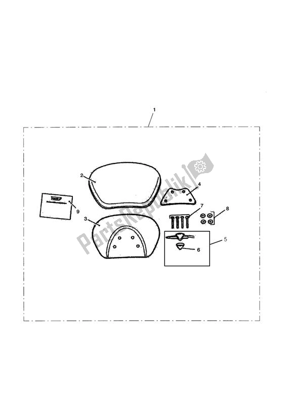 Todas las partes para Longhaul Backrest Pad, Passenger de Triumph Rocket III Touring 2300 2008 - 2013