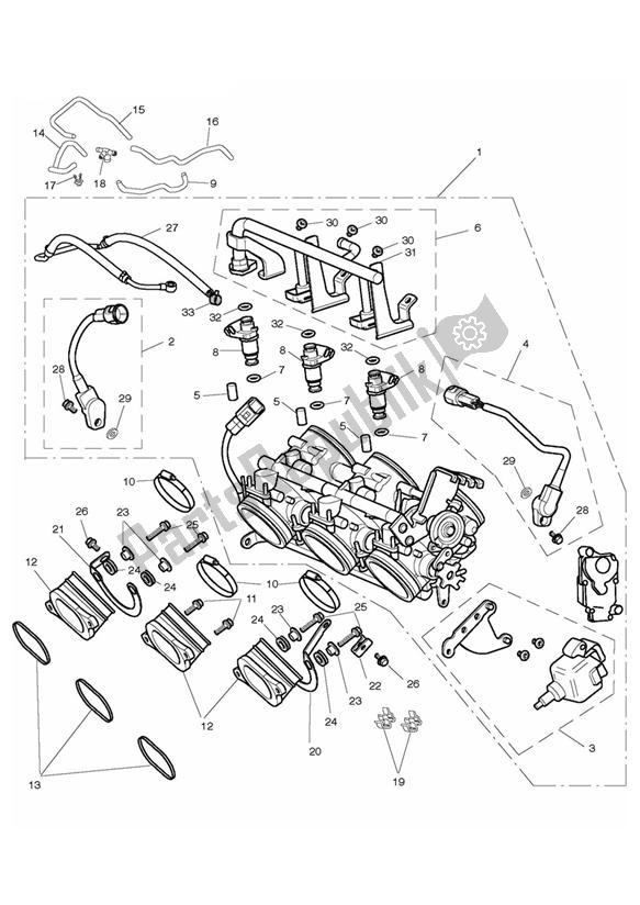 All parts for the Throttles, Injectors And Fuel Rail of the Triumph Rocket III Touring 2300 2008 - 2013