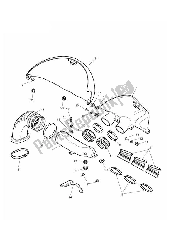 Todas las partes para Airbox Cont'd de Triumph Rocket III Touring 2300 2008 - 2013