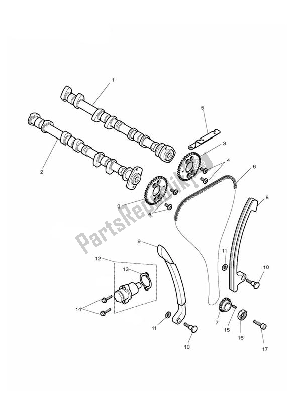 Toutes les pièces pour le Arbre à Cames Et Entraînement D'arbre à Cames du Triumph Rocket III Touring 2300 2008 - 2013