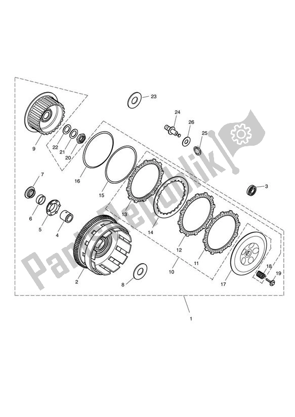 Toutes les pièces pour le Embrayage du Triumph Rocket III Touring 2300 2008 - 2013