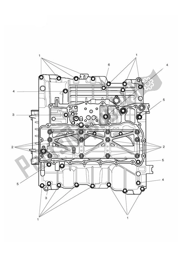 Toutes les pièces pour le Crankcase Fixings du Triumph Rocket III Touring 2300 2008 - 2013