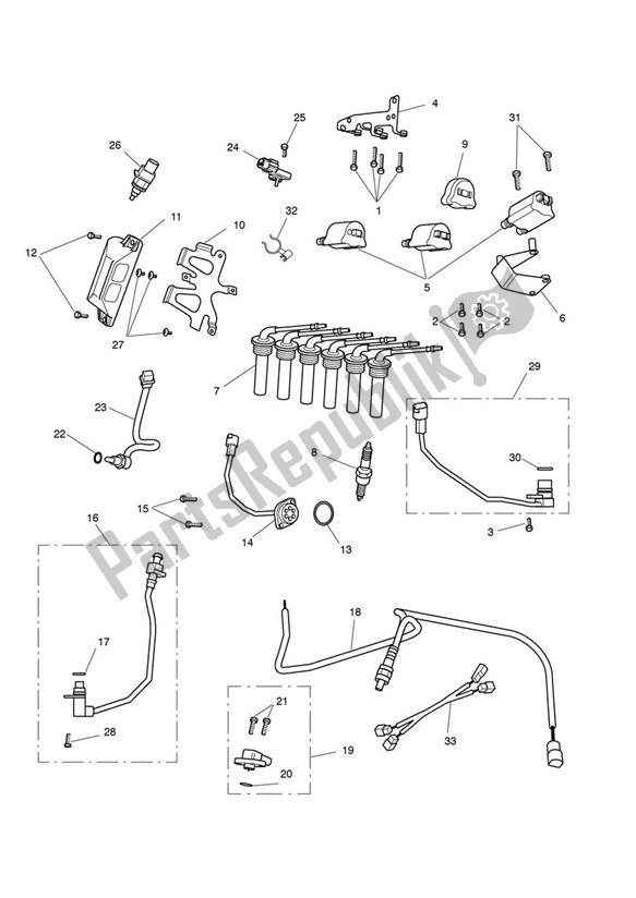 Todas las partes para Sistema De Gestión Del Motor de Triumph Rocket III Touring 2300 2008 - 2013