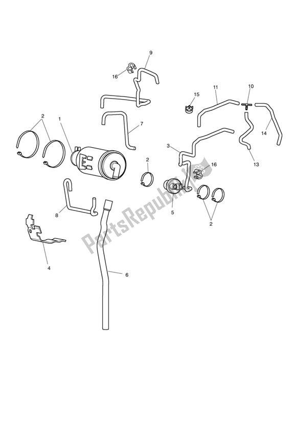 Toutes les pièces pour le Evaporative Loss Control System - California Only - Abs Version du Triumph Rocket III Touring 2300 2008 - 2013