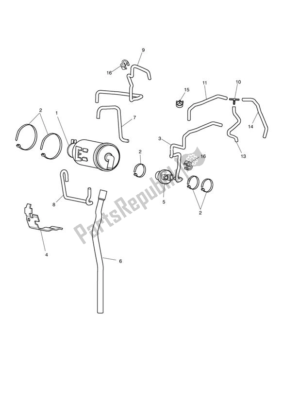 Todas las partes para Evaporative Loss Control System - Hong Kong 584108 > - Abs Version de Triumph Rocket III Touring 2300 2008 - 2013