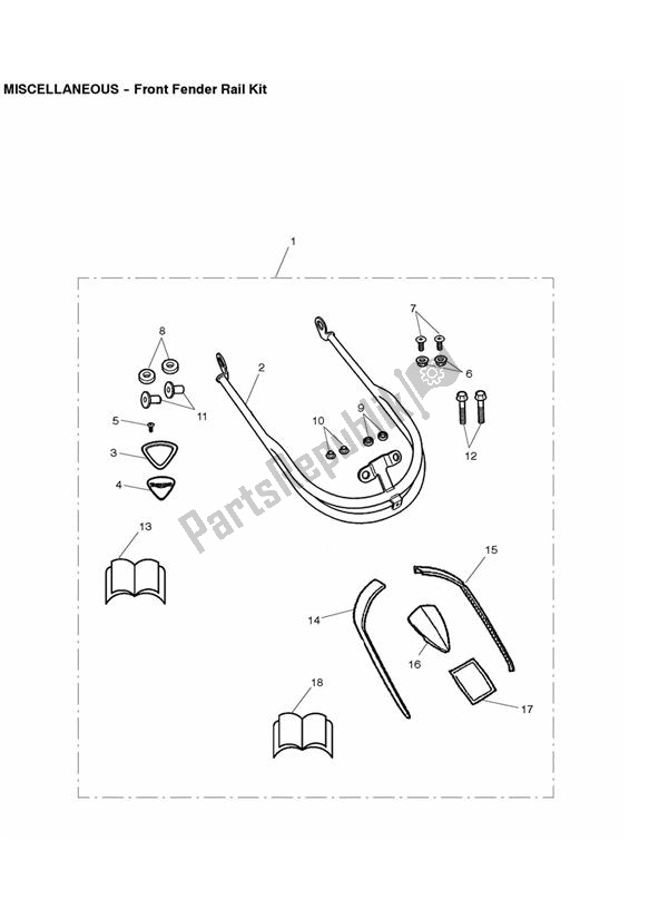 Toutes les pièces pour le Front Fender Rail Kit du Triumph Rocket III Touring 2300 2008 - 2013