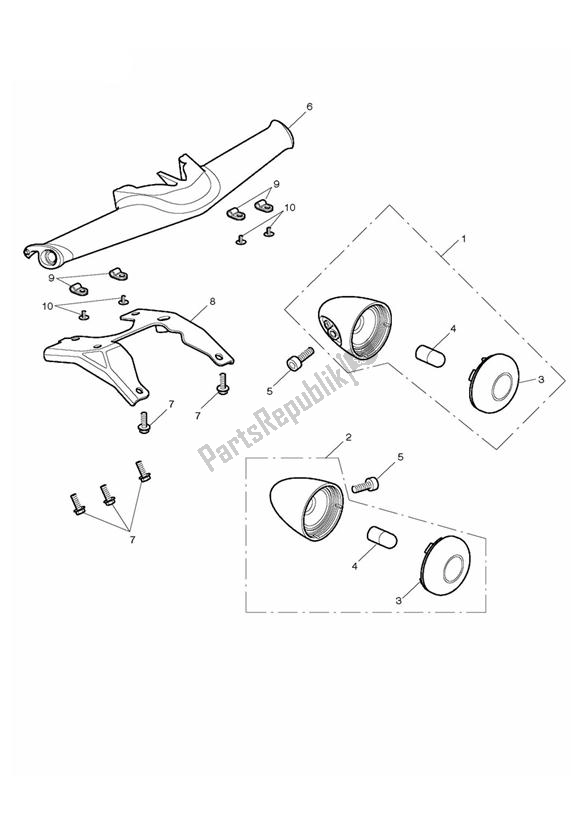 Toutes les pièces pour le Front Indicators - 574821 > All Markets Except Us, Ca & Br du Triumph Rocket III Touring 2300 2008 - 2013