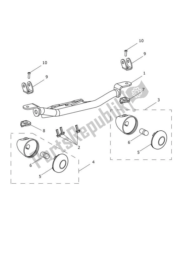 All parts for the Front Indicators - 574821 > Us, Ca & Br of the Triumph Rocket III Touring 2300 2008 - 2013