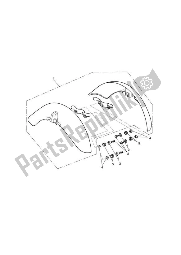 Tutte le parti per il Parafango Anteriore del Triumph Rocket III Touring 2300 2008 - 2013