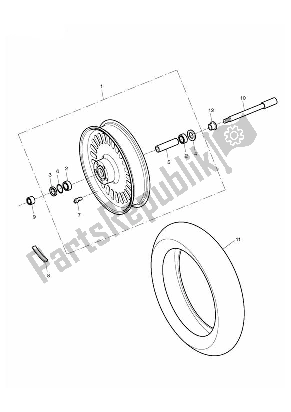 Todas las partes para Rueda Delantera de Triumph Rocket III Touring 2300 2008 - 2013