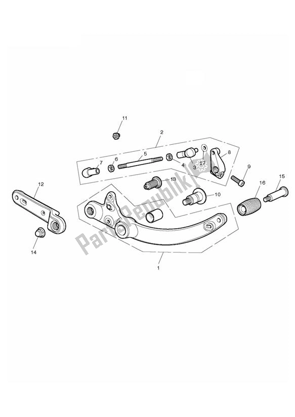 Toutes les pièces pour le Gear Selector Pedal du Triumph Rocket III Touring 2300 2008 - 2013