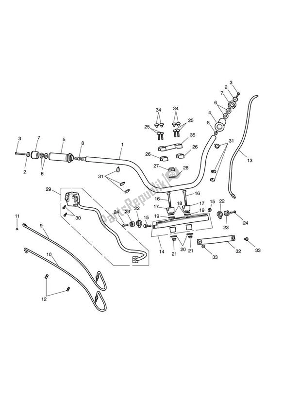 Toutes les pièces pour le Guidons Et Interrupteurs du Triumph Rocket III Touring 2300 2008 - 2013