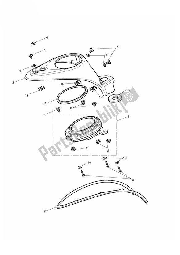 Tutte le parti per il Strumenti del Triumph Rocket III Touring 2300 2008 - 2013