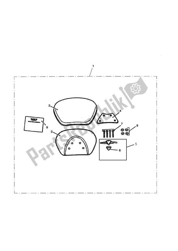 Todas las partes para Longhaul Backrest Pad, Passenger de Triumph Rocket III Touring 2300 2008 - 2013