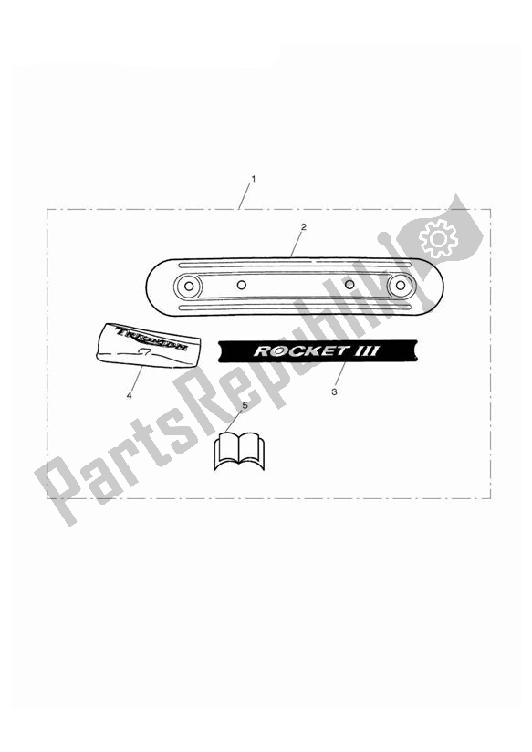 Tutte le parti per il Oil Tank Embellisher Kits del Triumph Rocket III Touring 2300 2008 - 2013