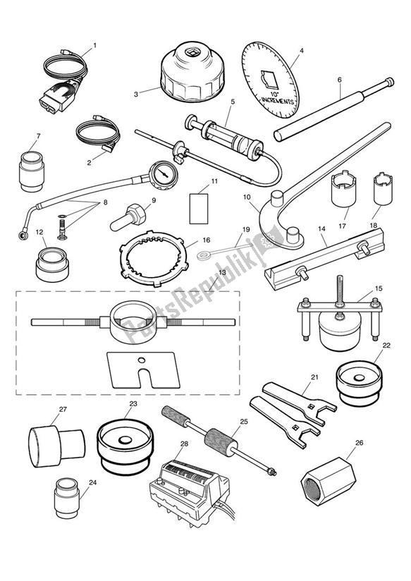 Toutes les pièces pour le Outils De Service du Triumph Rocket III Touring 2300 2008 - 2013